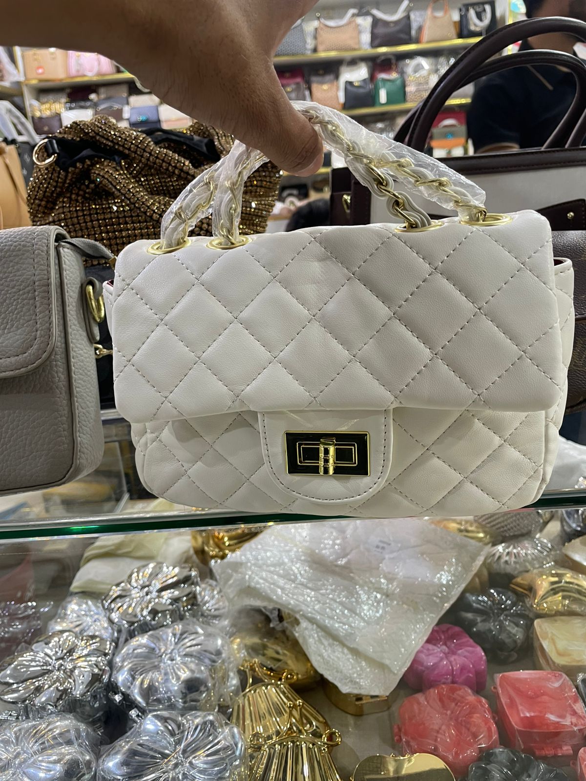 White Quilted Crossbody Bag for Women in Pakistan | Bagzar