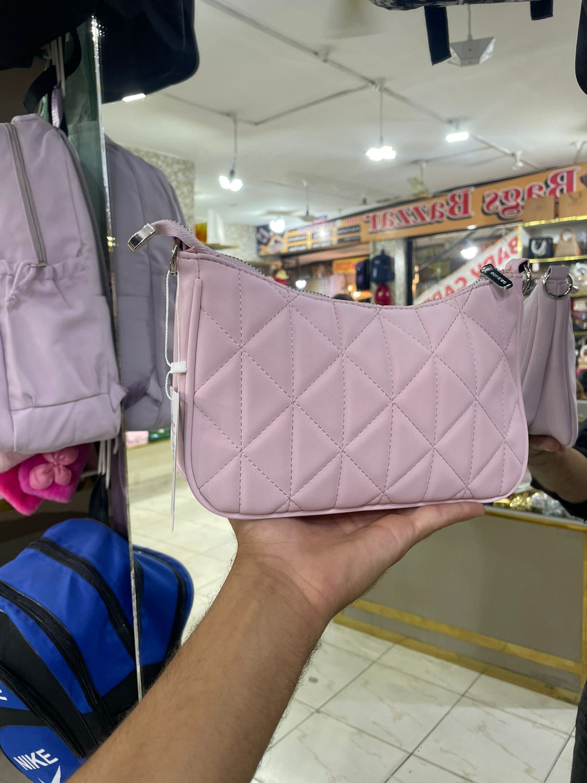 Stylish Pink Quilted Shoulder Bag for Women in Pakistan | Bagzar
