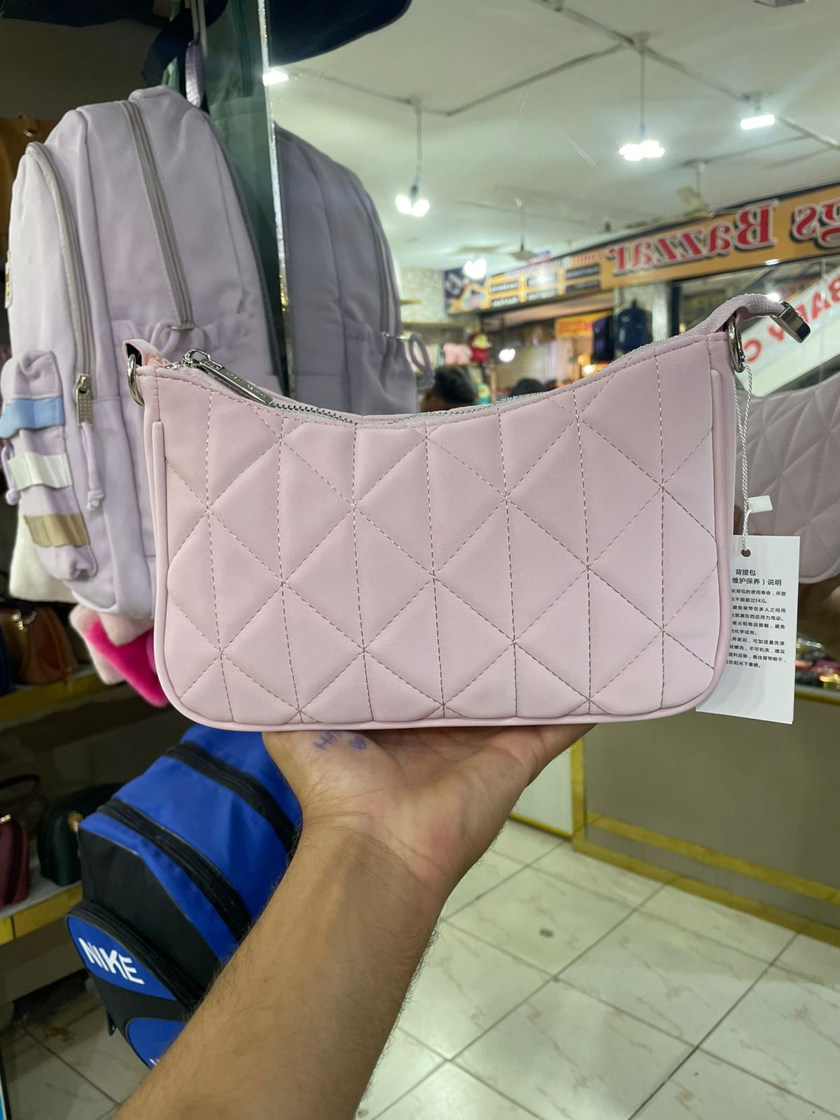 Stylish Pink Quilted Shoulder Bag for Women in Pakistan | Bagzar