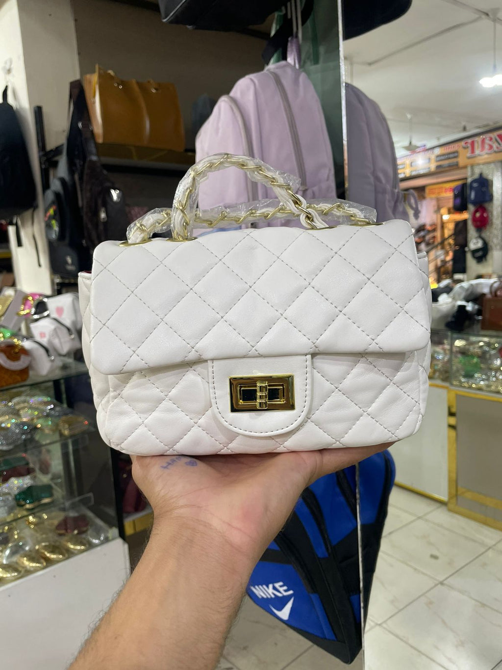 White Quilted Crossbody Bag for Women in Pakistan | Bagzar