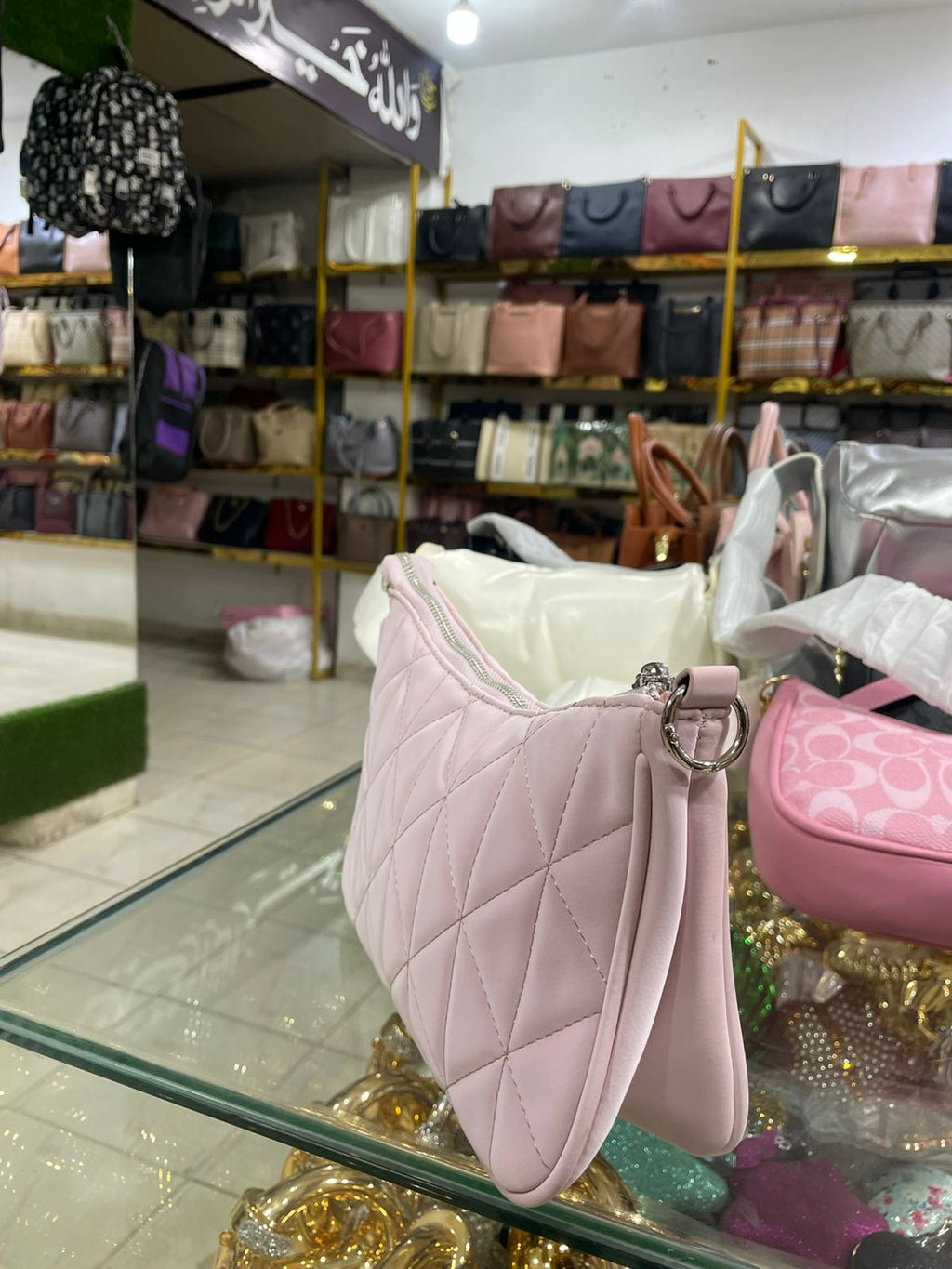 Stylish Pink Quilted Shoulder Bag for Women in Pakistan | Bagzar