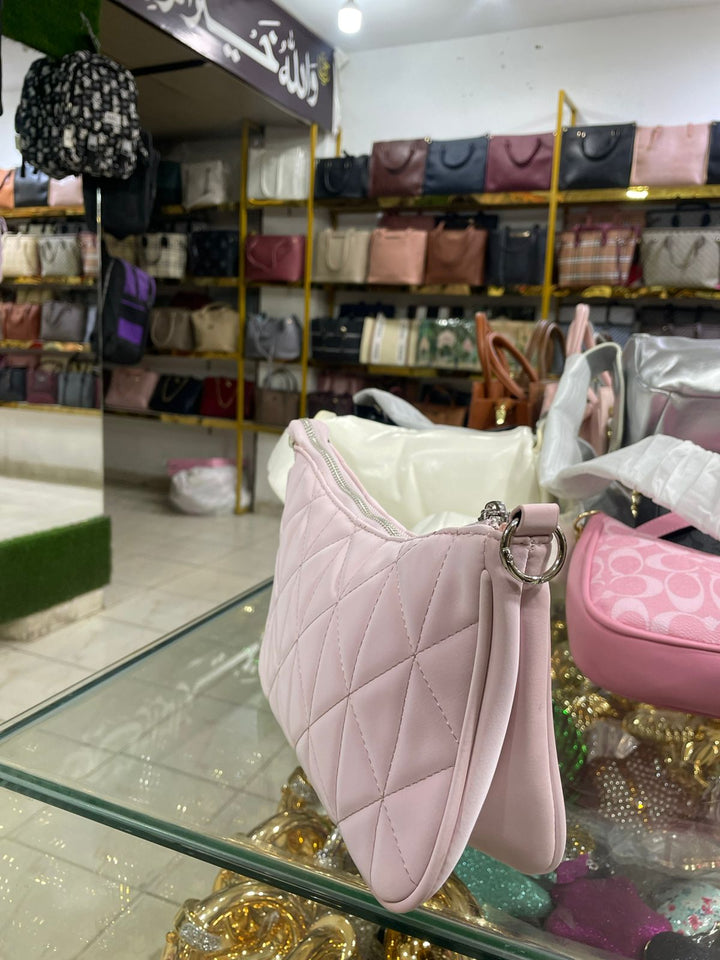 Stylish Pink Quilted Shoulder Bag for Women in Pakistan | Bagzar