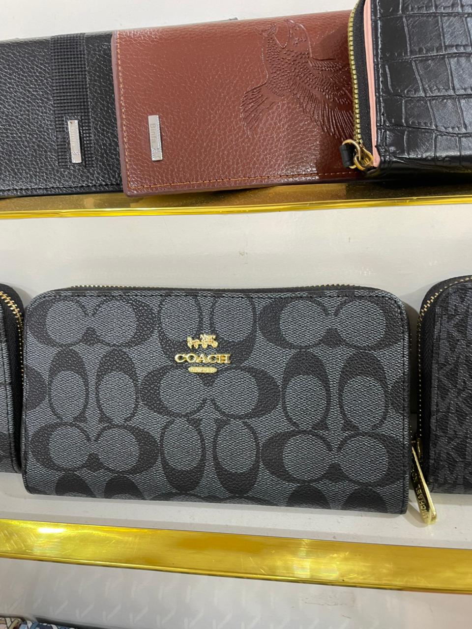 Premium Grey Monogram Zip Around Wallet for Women in Pakistan | Bagzar