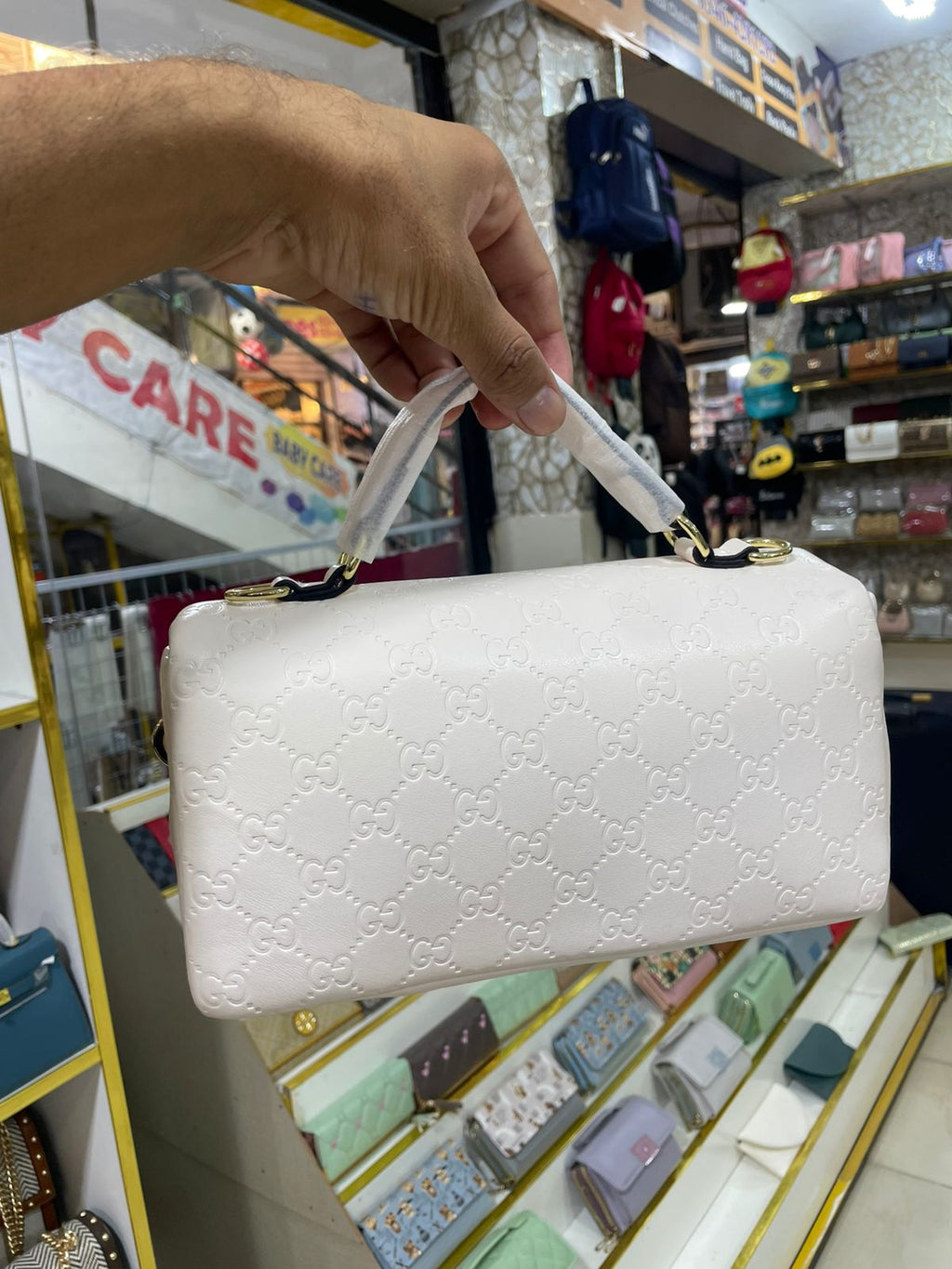 Premium Off-White Embossed Handbag for Women in Pakistan | Bagzar