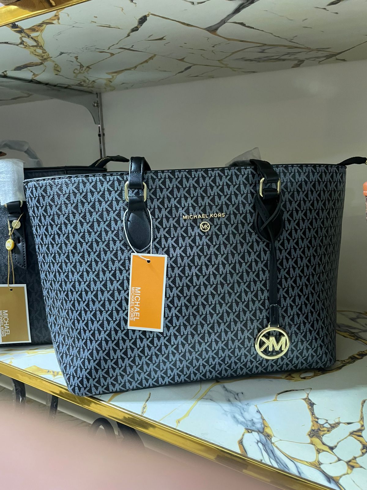 Premium Black Monogram Large Tote Bag for Women in Pakistan | Bagzar
