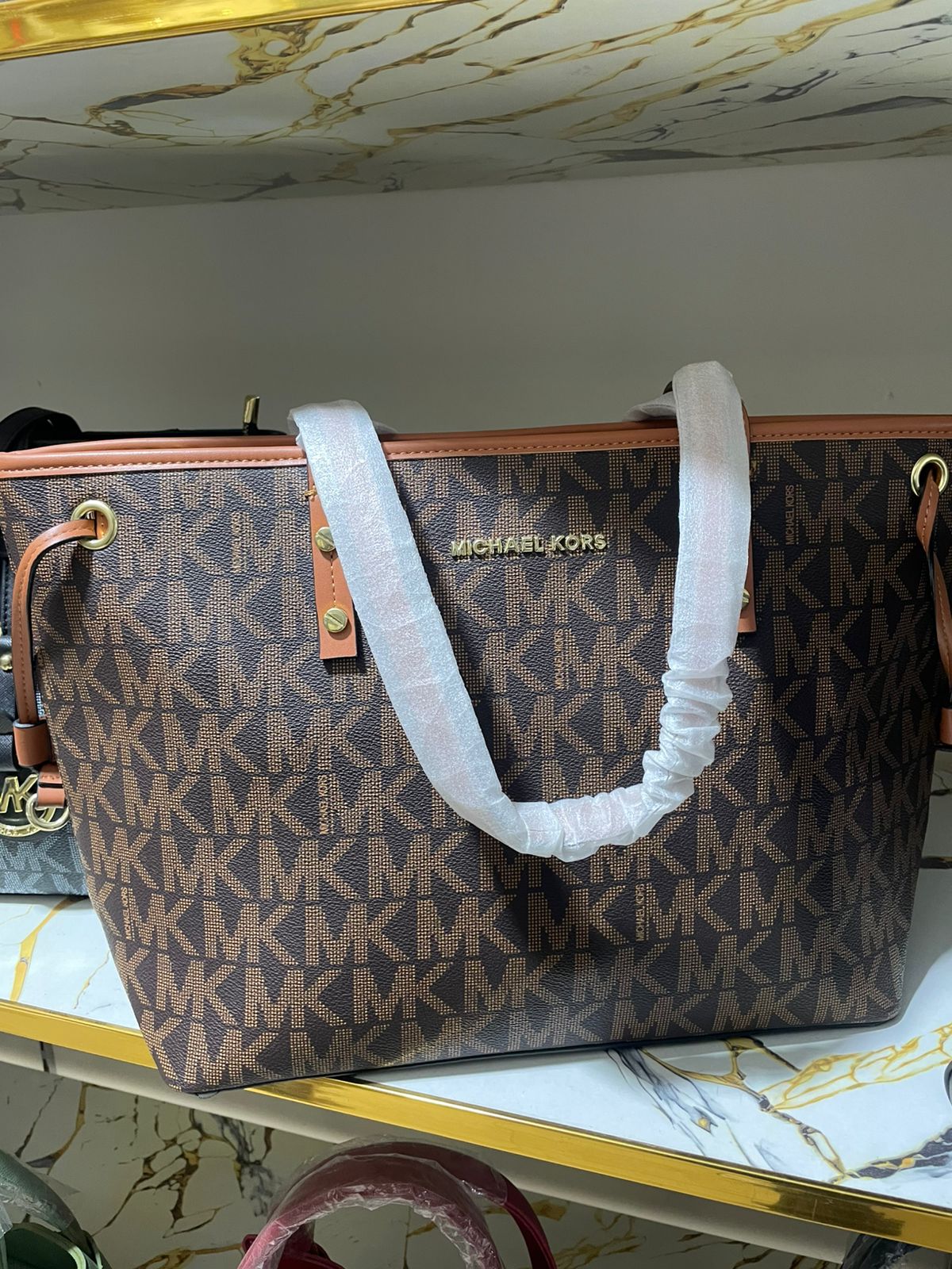 Premium Brown Monogram Large Tote Bag for Women in Pakistan | Bagzar