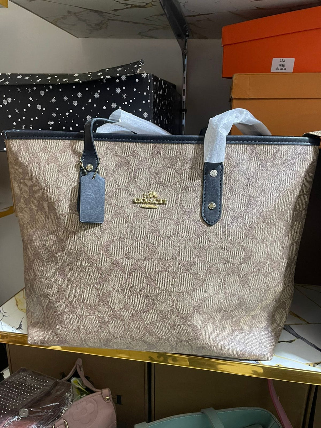 Classic Brown Monogram Tote Bag for Women in Pakistan | Bagzar
