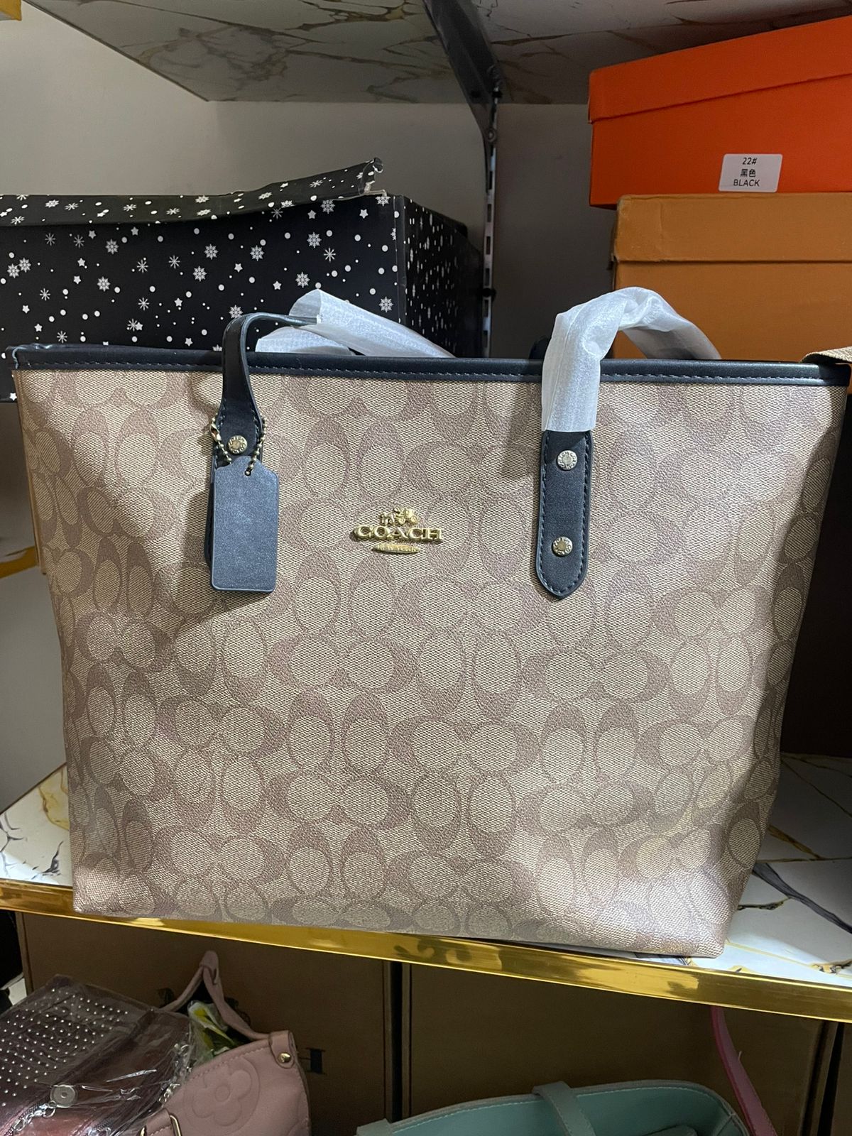 Classic Brown Monogram Tote Bag for Women in Pakistan | Bagzar