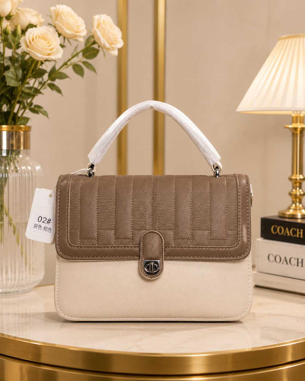 Sophisticated Two-Tone Flap Handbag for Women in Pakistan | Bagzar