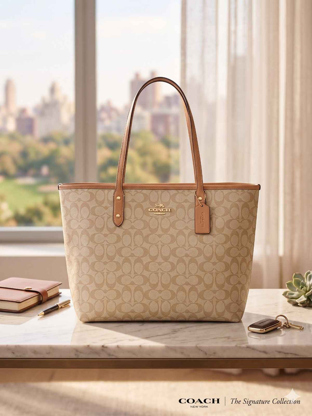 Premium Cream Monogram Large Tote Bag for Women in Pakistan | Bagzar