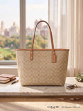 Premium Cream Monogram Large Tote Bag for Women in Pakistan | Bagzar