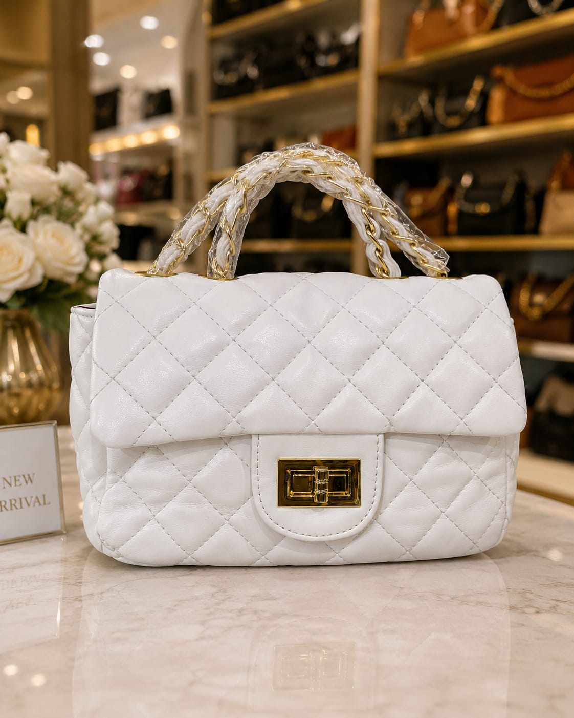 White Quilted Crossbody Bag for Women in Pakistan | Bagzar