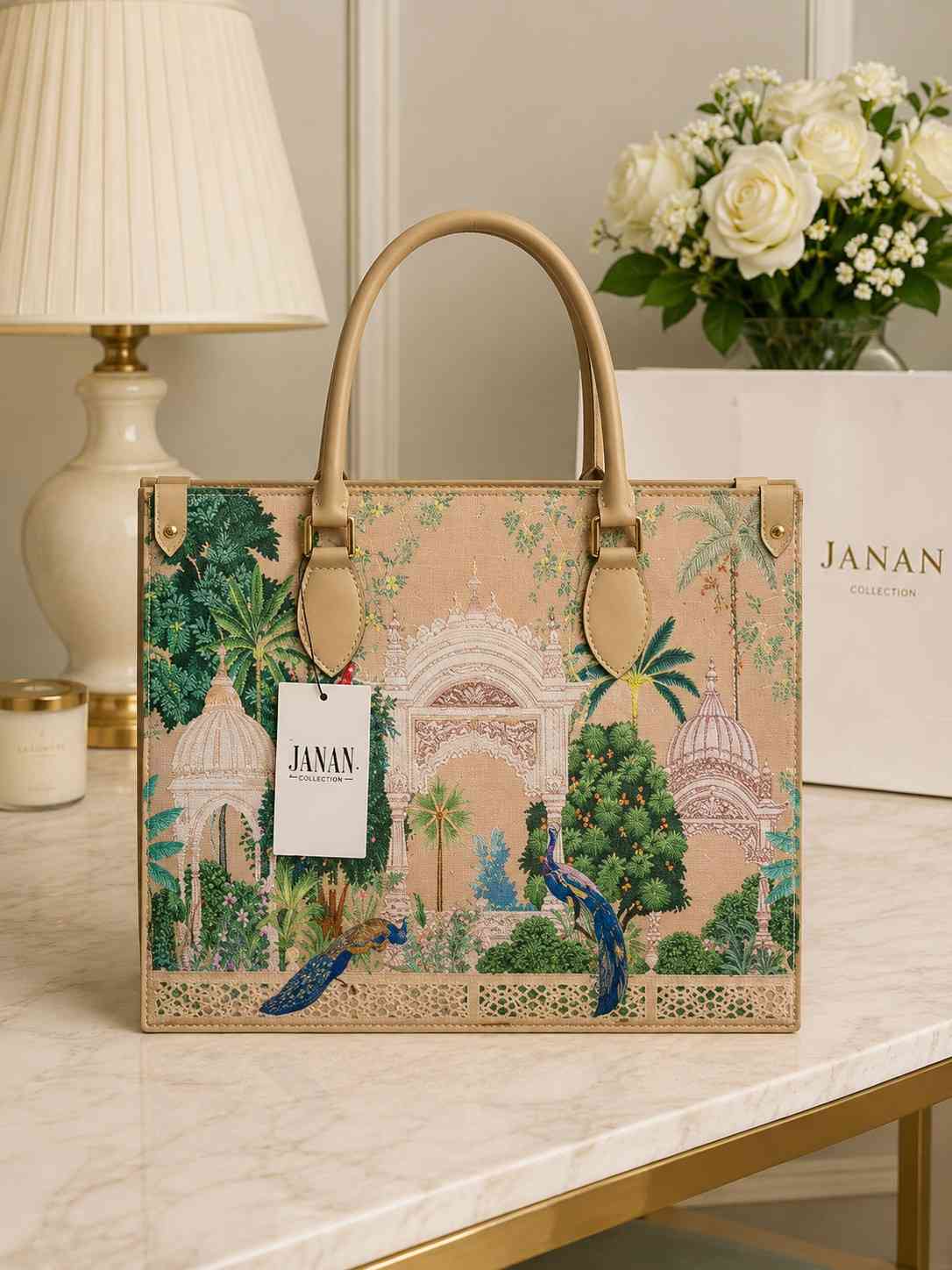 Artistic Palace Print Tote Bag for Women in Pakistan | Bagzar