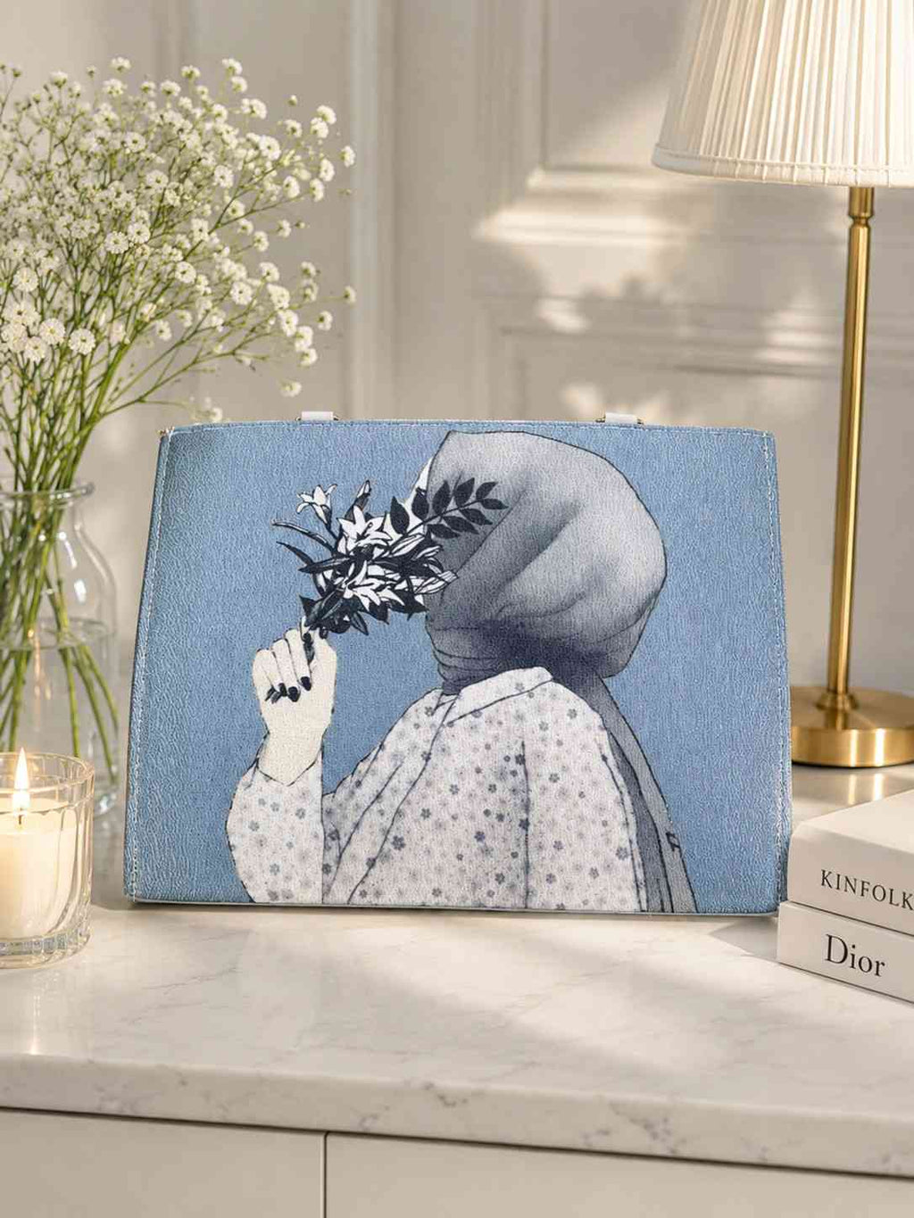 Artistic Hijab Girl Printed Tote Bag for Women in Pakistan | Bagzar