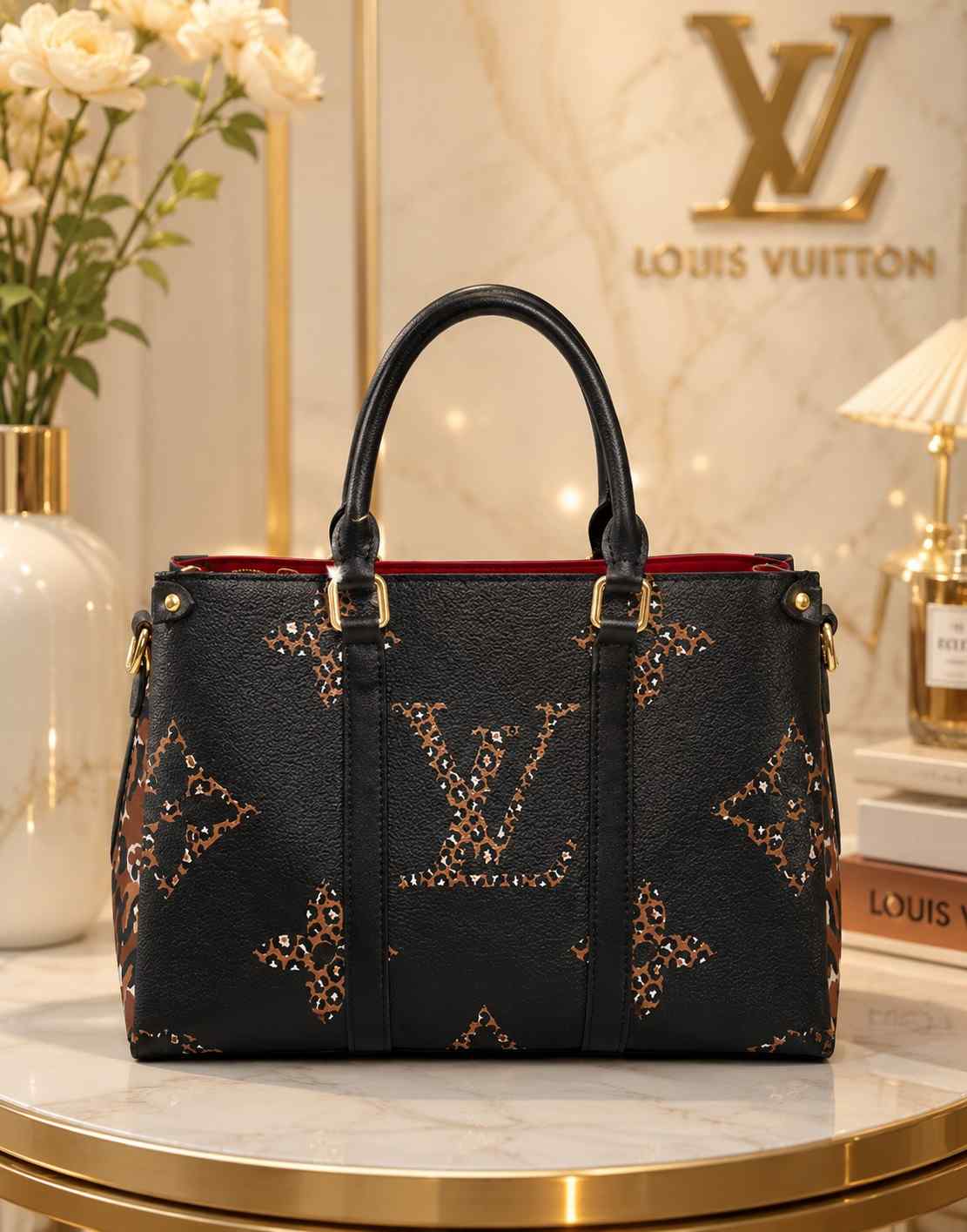 Luxury Black Design Print Tote Bag for Women in Pakistan | Bagzar