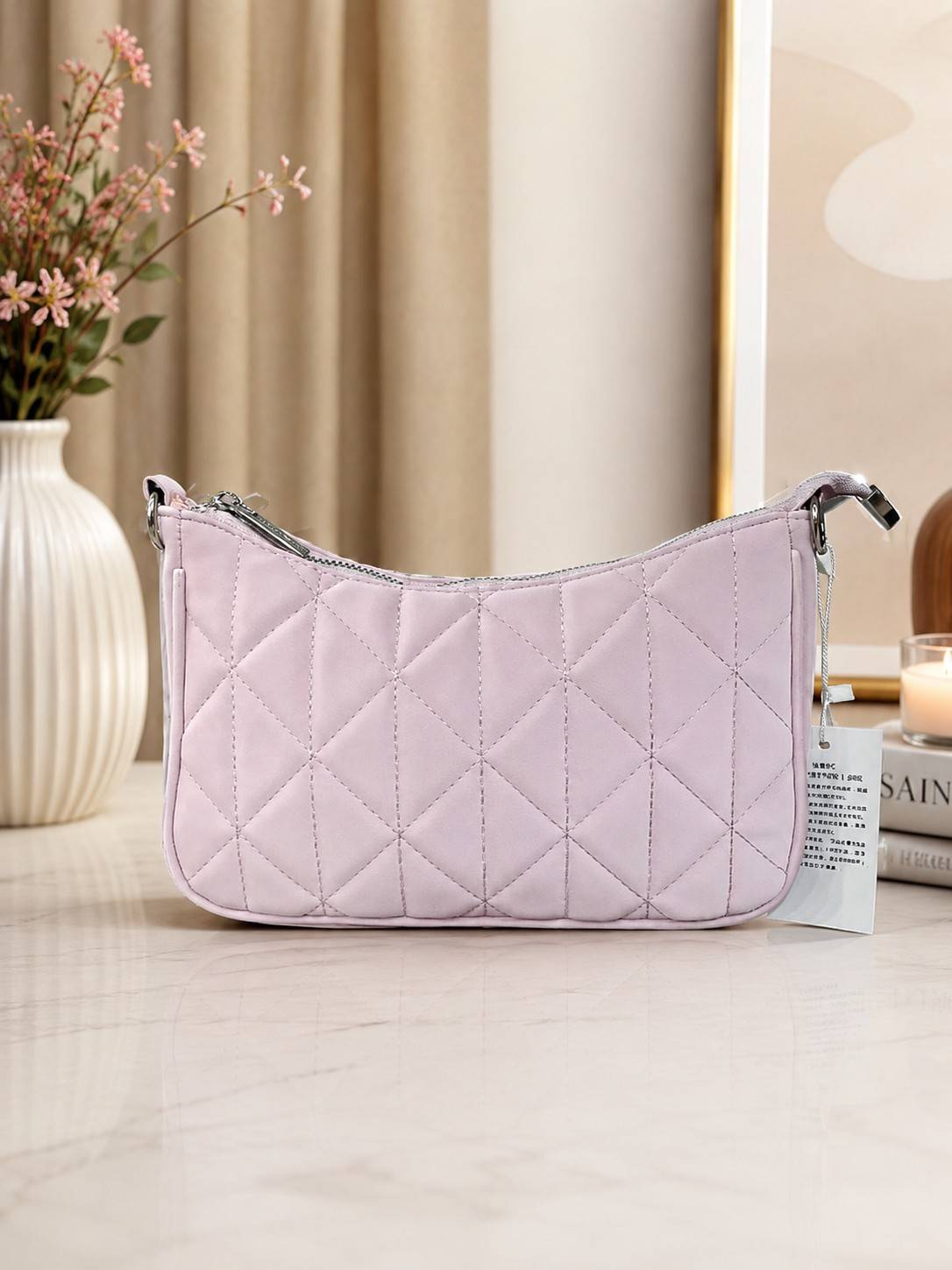 Stylish Pink Quilted Shoulder Bag for Women in Pakistan | Bagzar