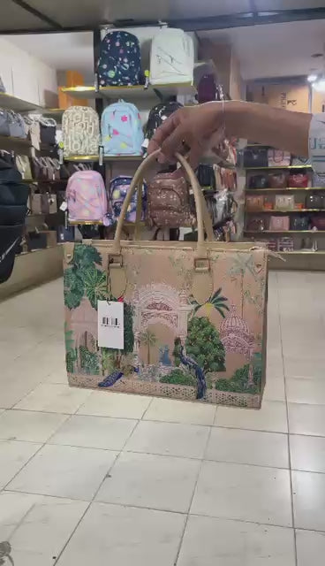 Artistic Palace Print Tote Bag for Women in Pakistan | Bagzar